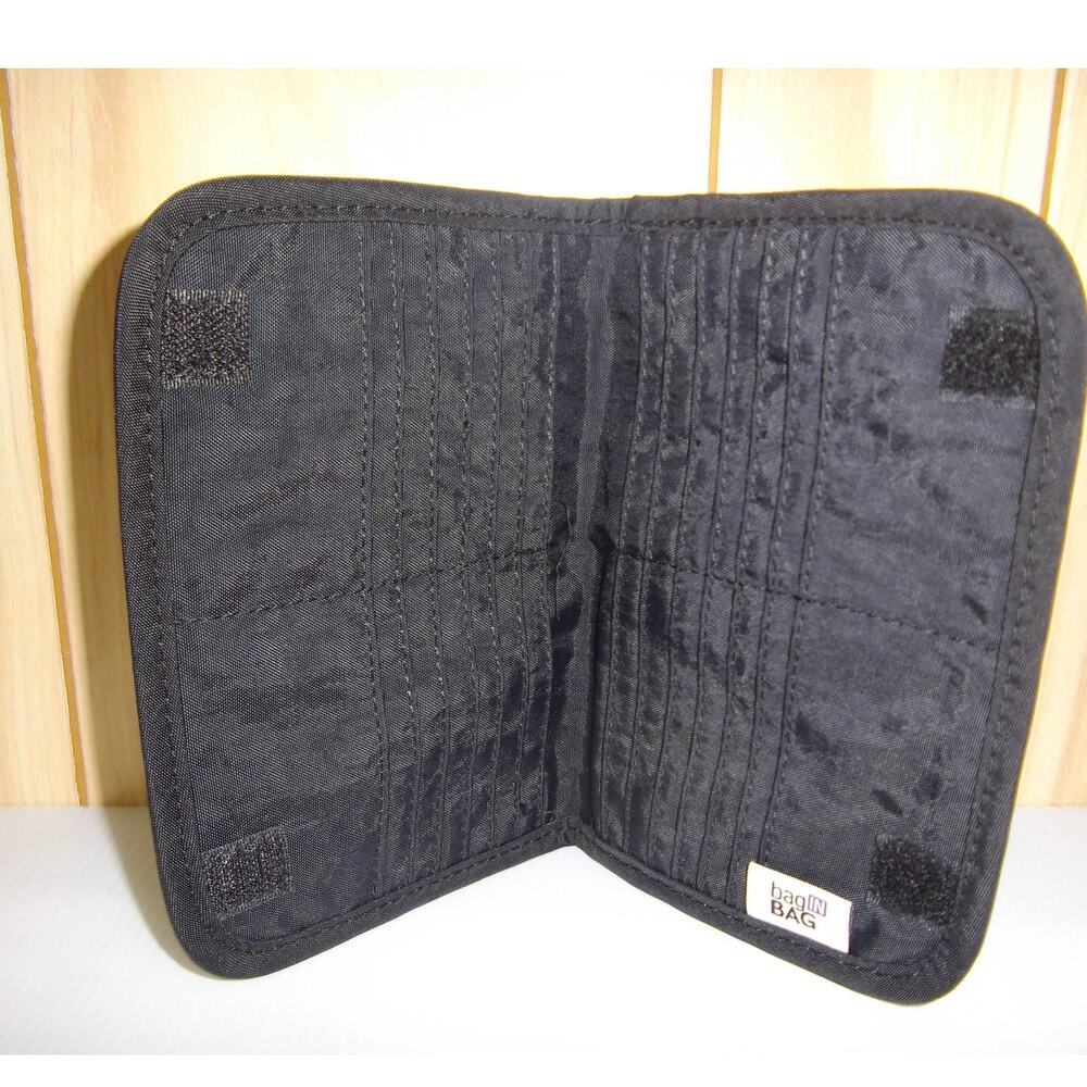 Bag in BAG Black Slim Light Weight Credit Card Holder Wallet